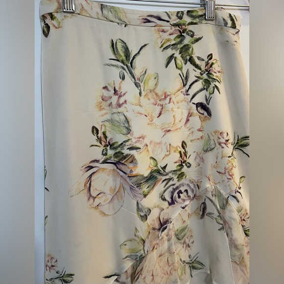 Haute Hippie Silk floral midi skirt size 2 - Picture 2 of 5